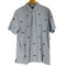 ラルフローレン RALPH LAUREN KNIT OXFORD 総柄ランダム刺繍ストライプ S/S BDポロシャツ メンズ import:XL